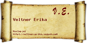 Veltner Erika névjegykártya
